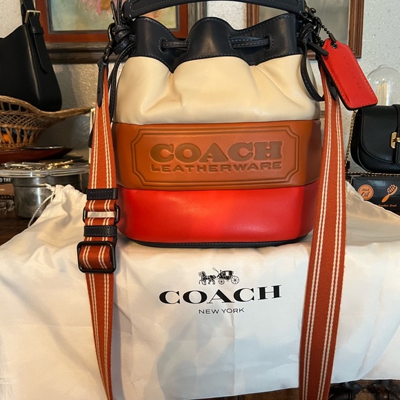 Coach Handbags - Coach Multicolor Leather Bucket Bag